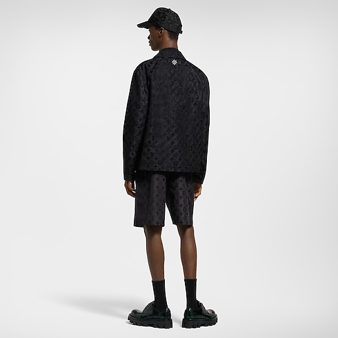 Monogram Moire Jacquard Silk Shorts in Men's Ready-to-Wear Trousers collections by Louis Vuitton (Product zoom)
