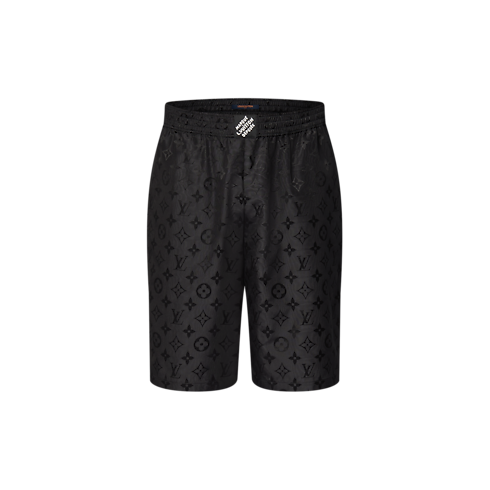 Monogram Moire Jacquard Silk Shorts in Men's Ready-to-Wear Trousers collections by Louis Vuitton (Product zoom)
