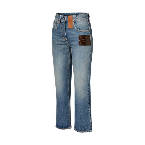 Monogram Patch Jeans in Women's Ready-to-Wear Trousers collections by Louis Vuitton (Product zoom)