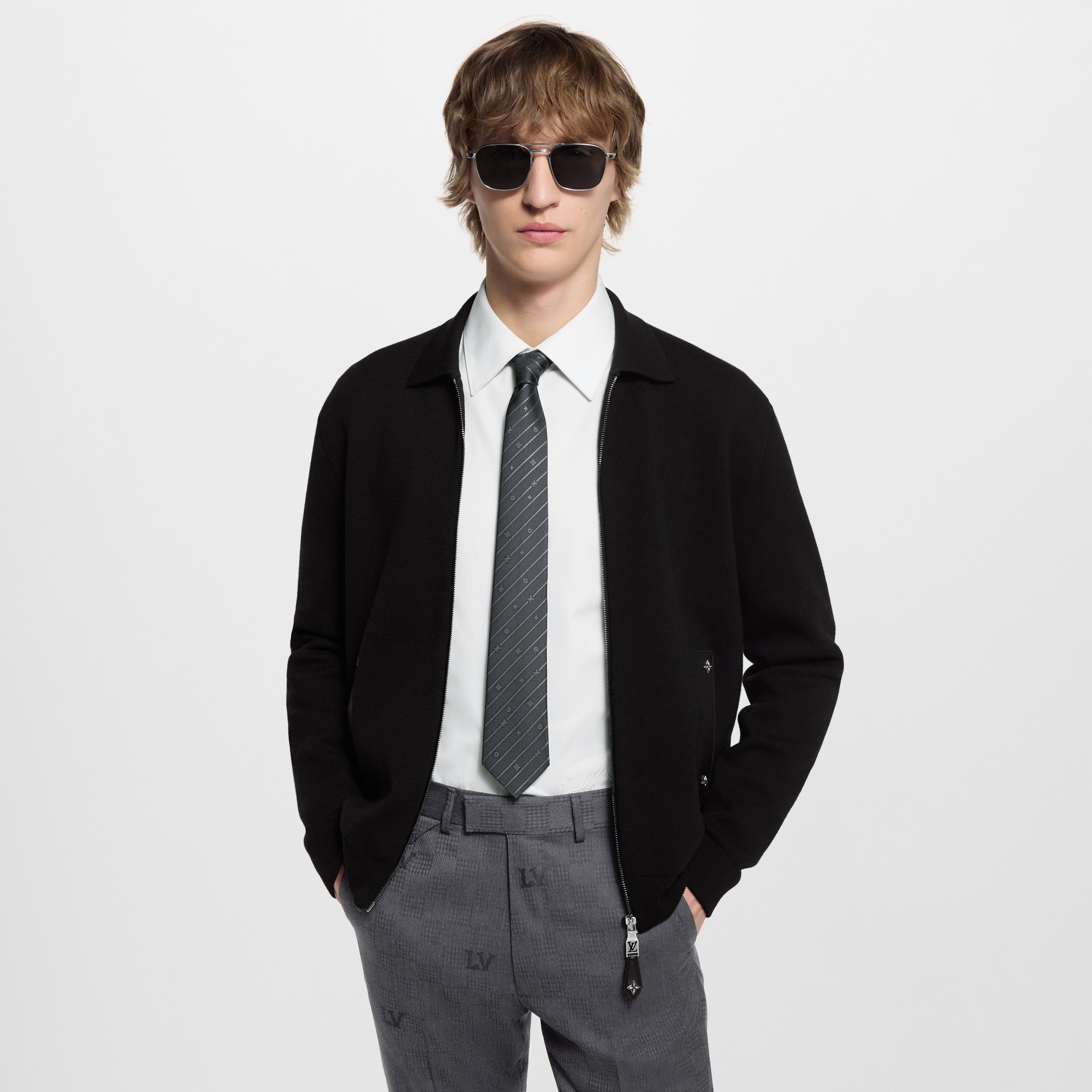 Monogram Pinstripes Tie S00 in Men