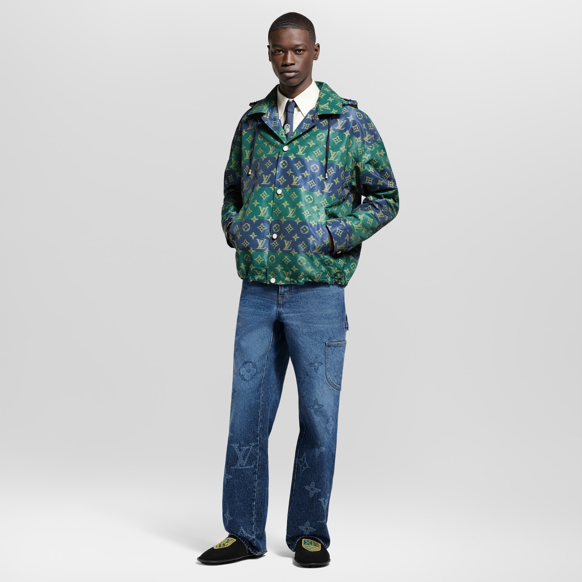 Monogram Printed Coach Jacket  in Men