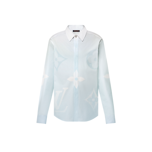 Monogram Printed Long-Sleeved Cotton Poplin Shirt in Men's Ready-to-Wear Shirts collections by Louis Vuitton (Product zoom)