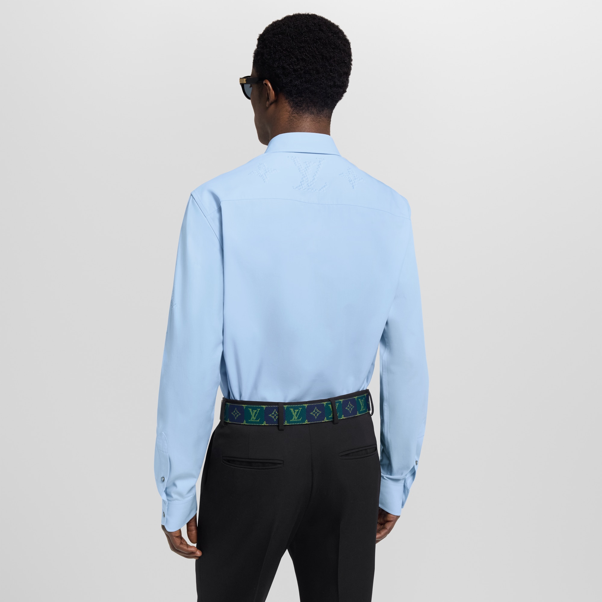 Monogram Printed Long-Sleeved Shirt  in Men