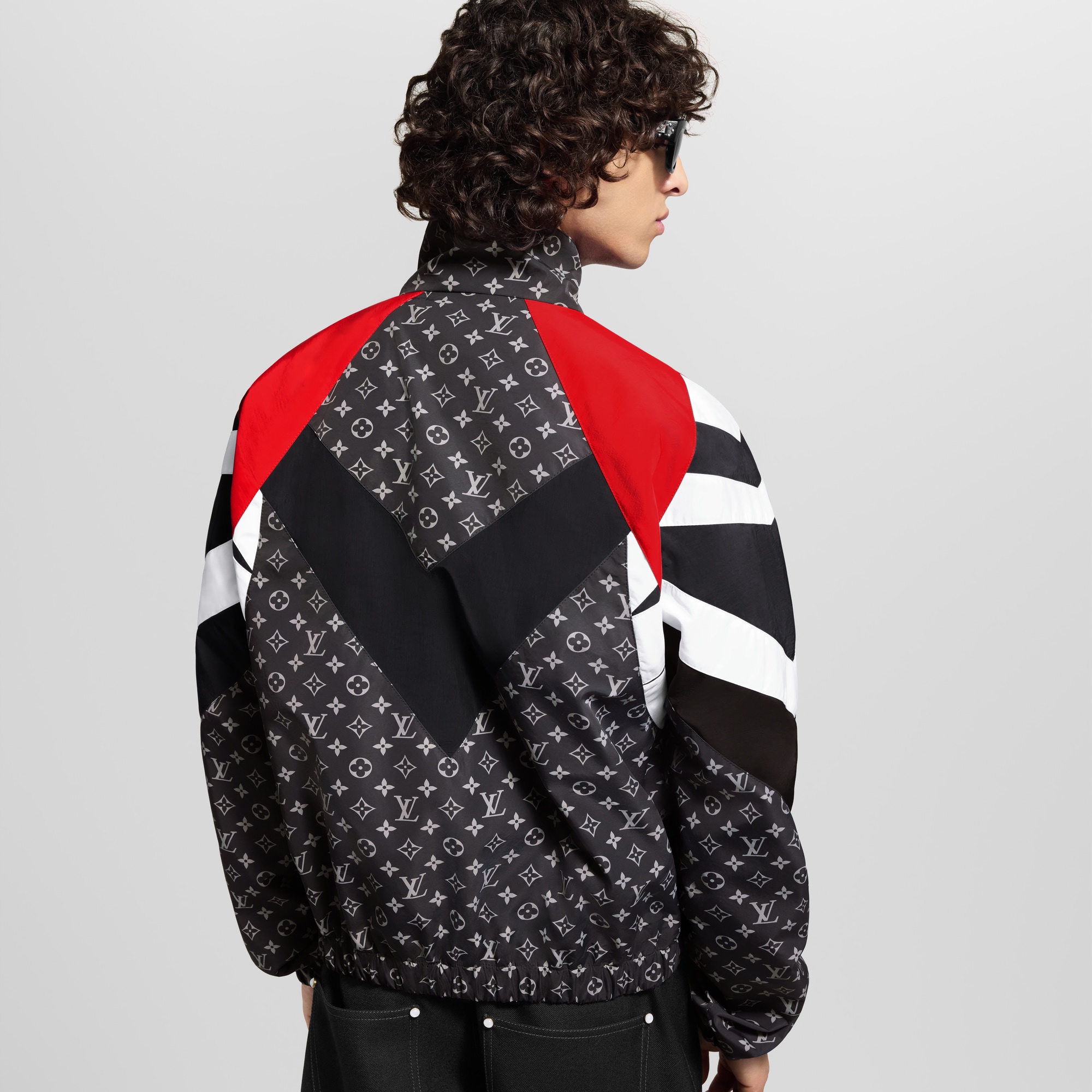Monogram Printed Nylon Tracksuit Top  in Men