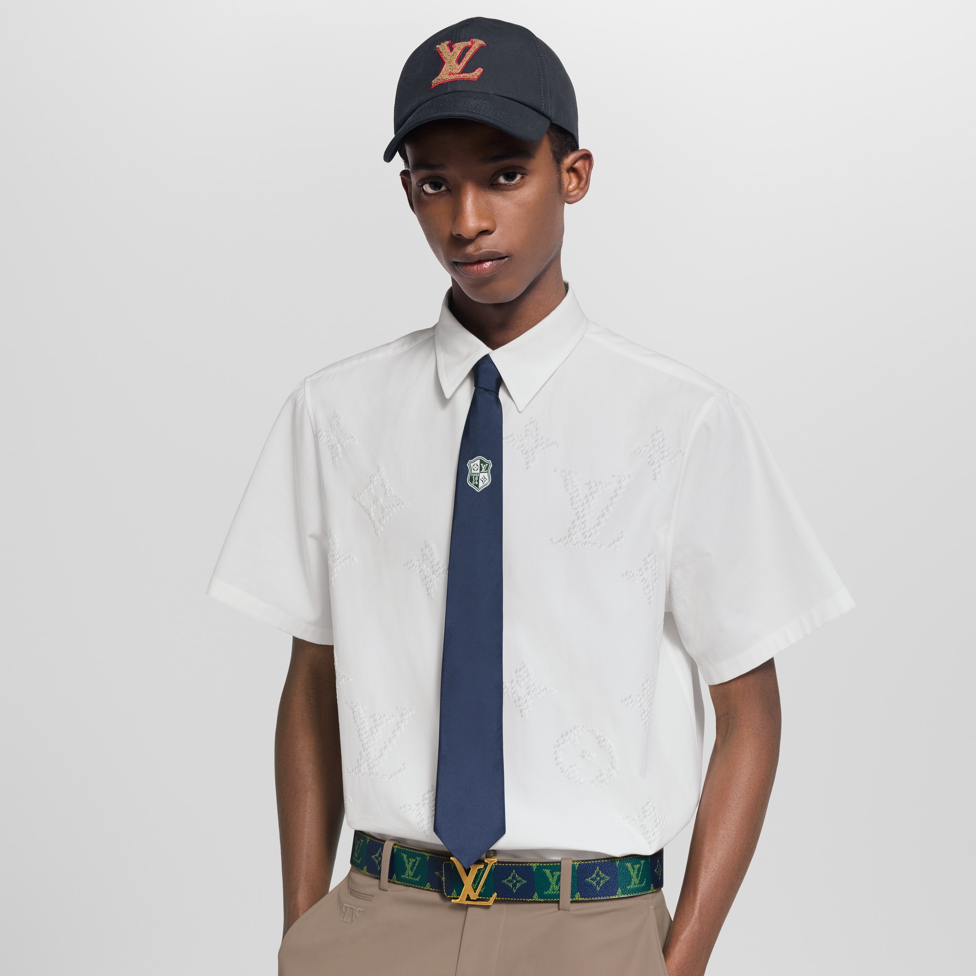 Monogram Printed Short-Sleeved Shirt  in Men