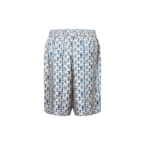 Monogram Printed Silk Shorts in Men's Ready-to-Wear Trousers collections by Louis Vuitton (Product zoom)
