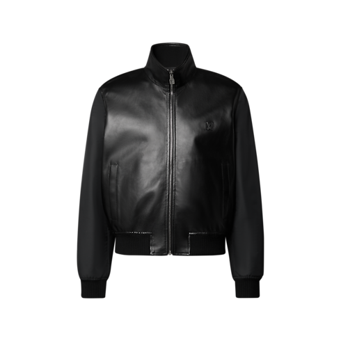 Monogram Reversible Mix Leather Tracktop front view