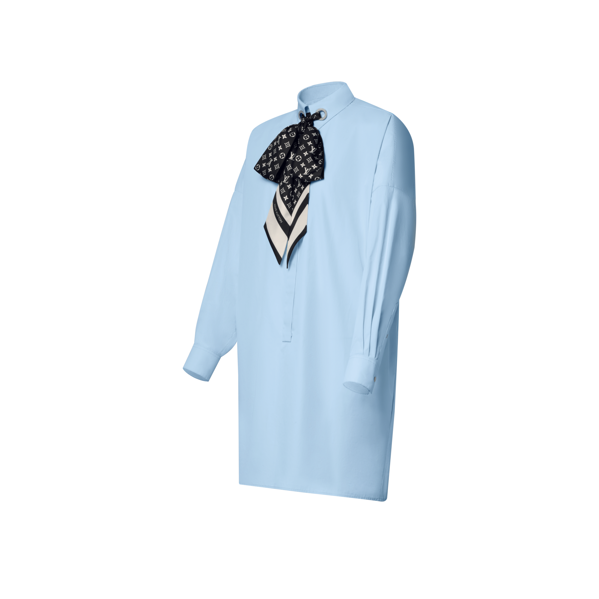 Monogram Scarf Shirt Dress  in Women