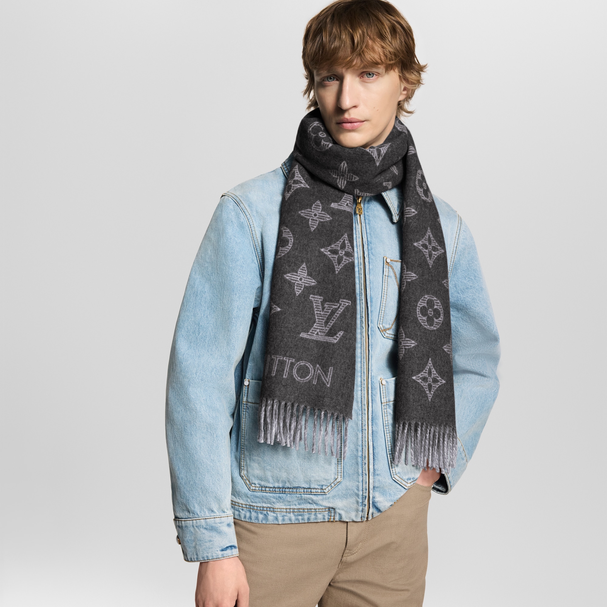Monogram Shadow Scarf S00 in Men