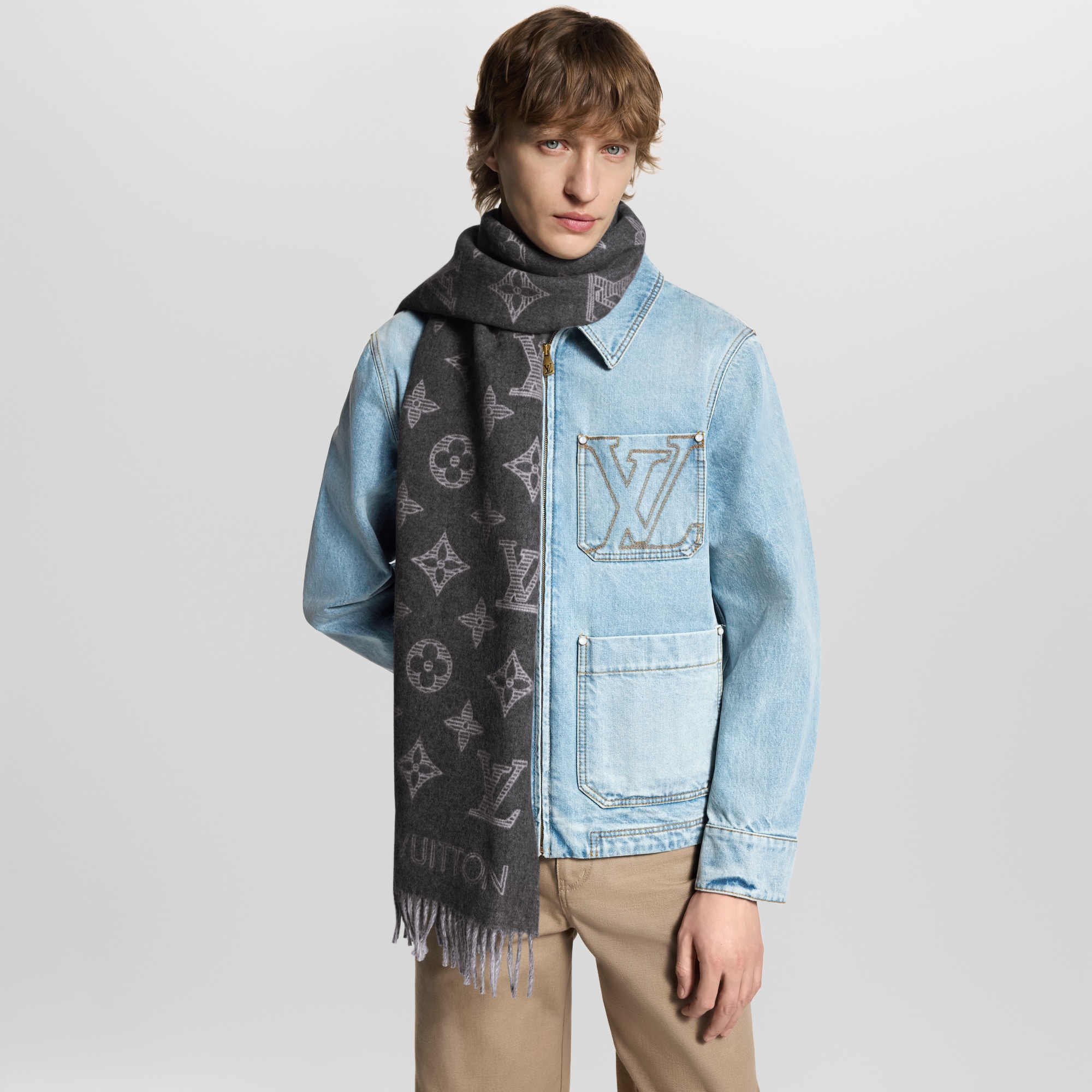 Monogram Shadow Scarf S00 in Men