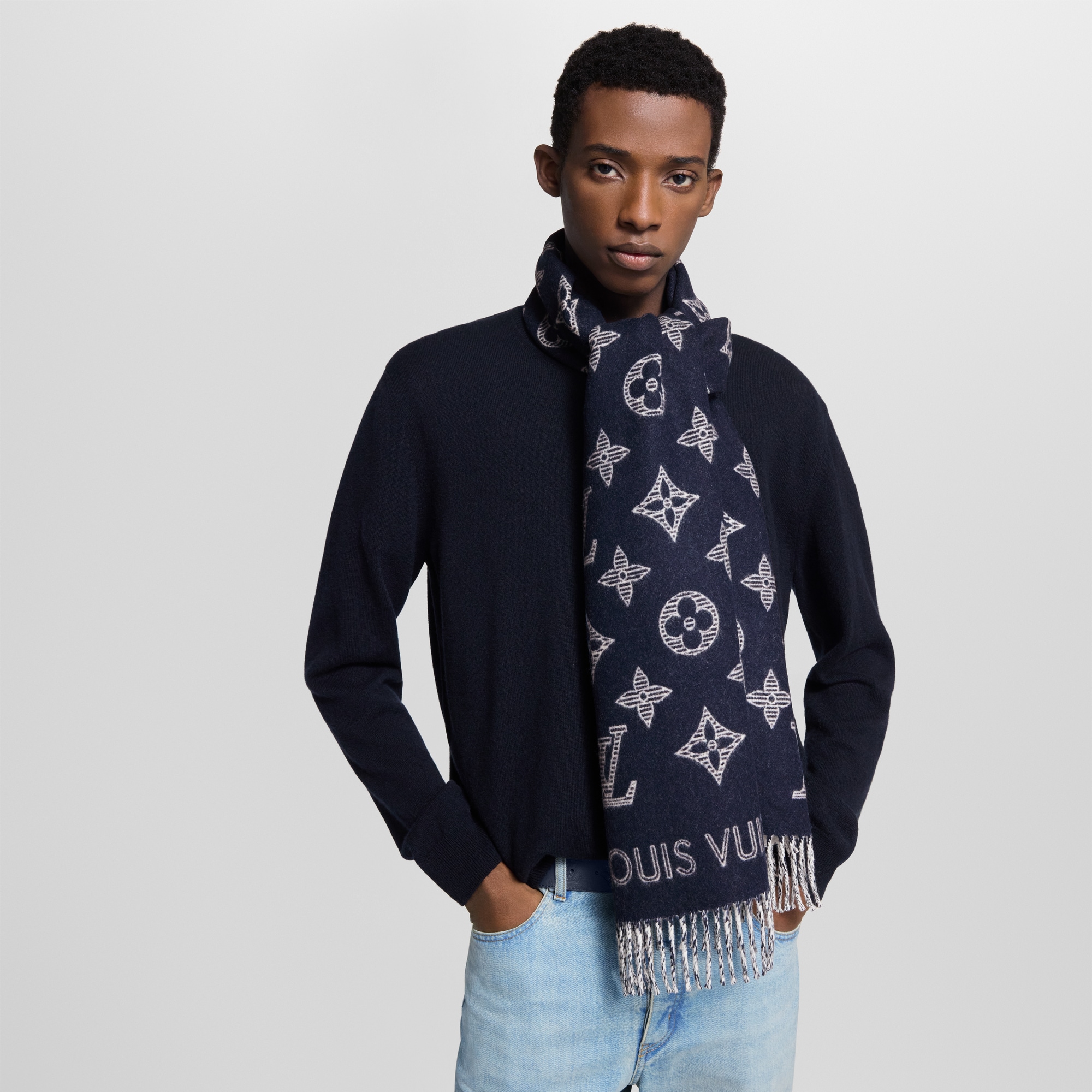 Monogram Shadow Scarf S00 in Men