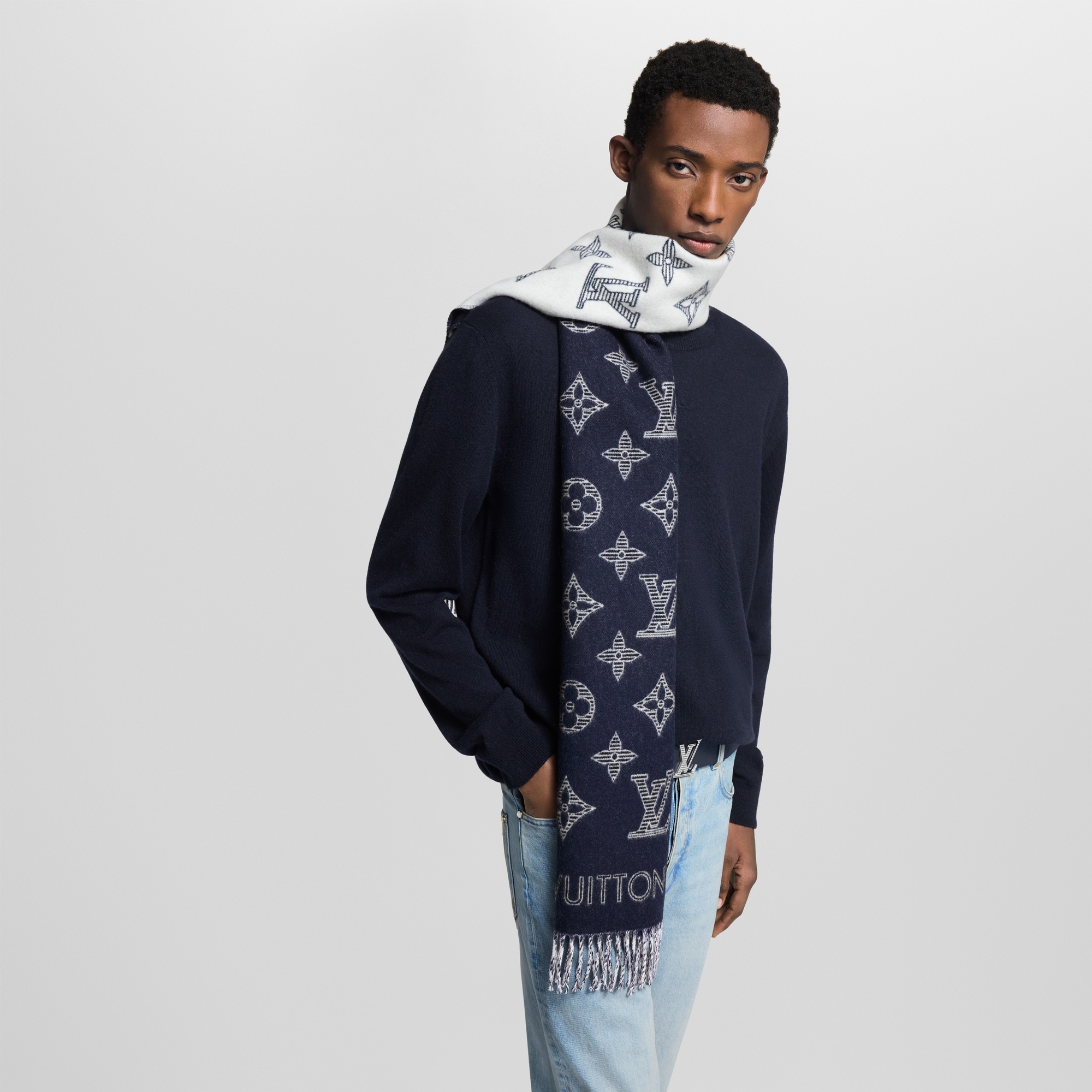 Monogram Shadow Scarf S00 in Men