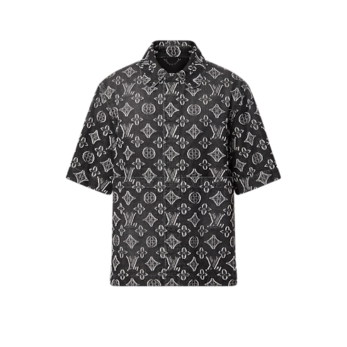 Monogram Short-Sleeved Chambray Shirt in Men's Ready-to-Wear Shirts collections by Louis Vuitton (Product zoom)