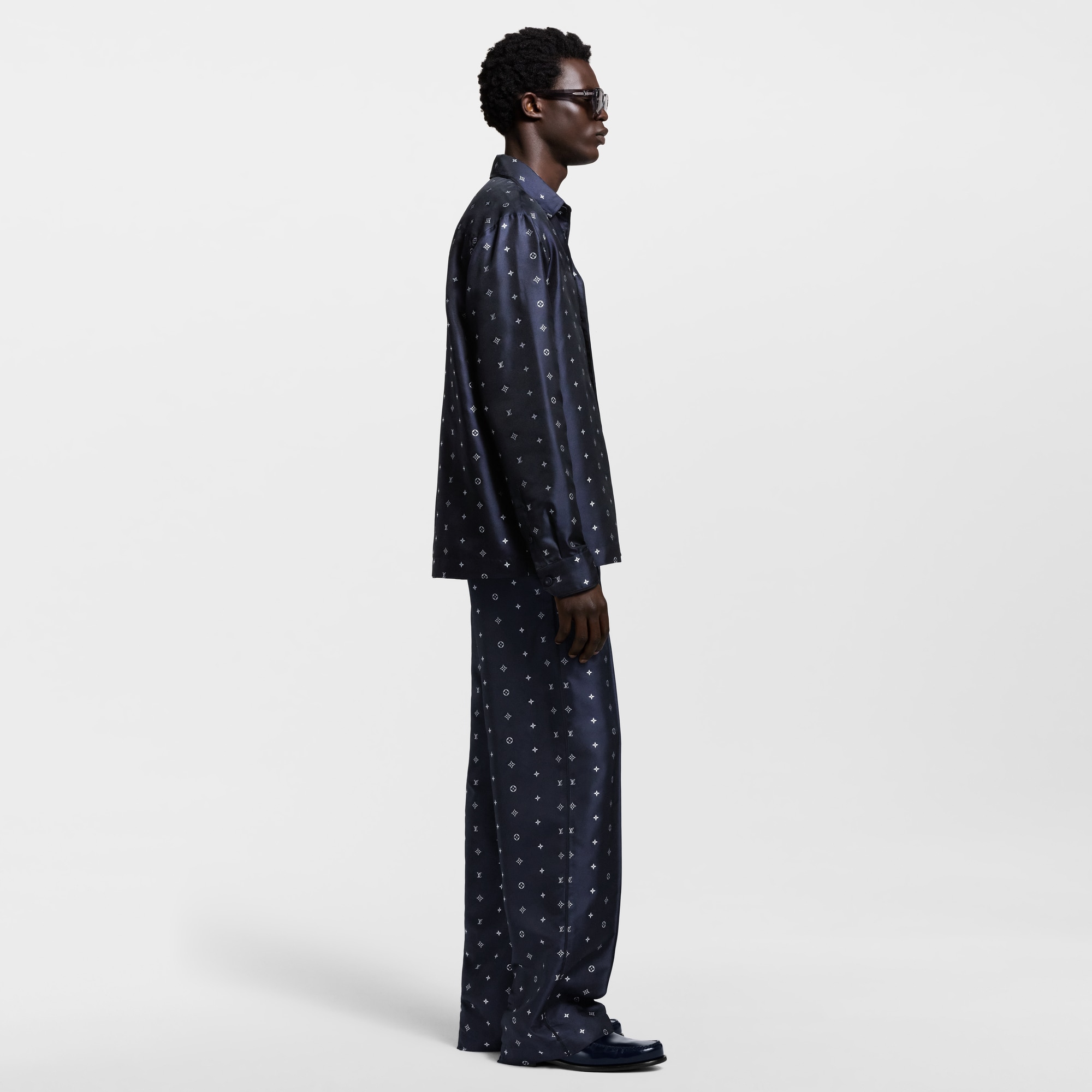 Monogram Silk Pajama Shirt   in Men