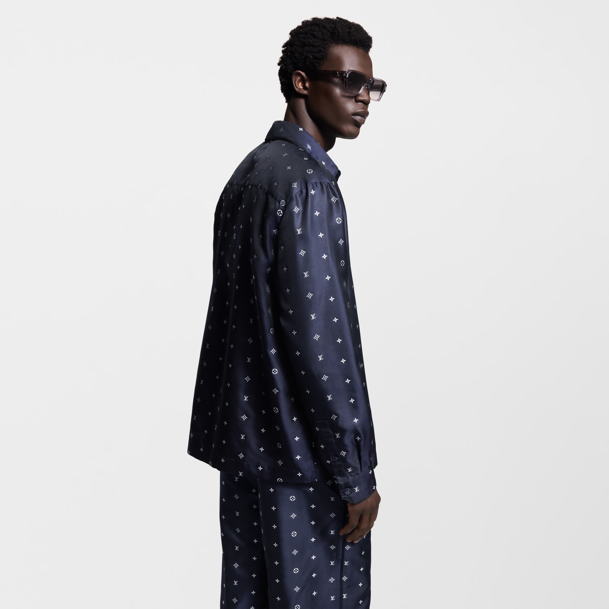 Monogram Silk Pajama Shirt   in Men