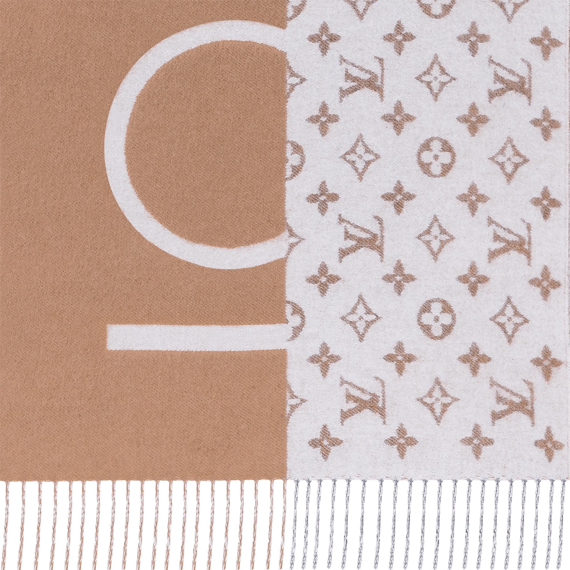Monogram Split Scarf S00 in Men
