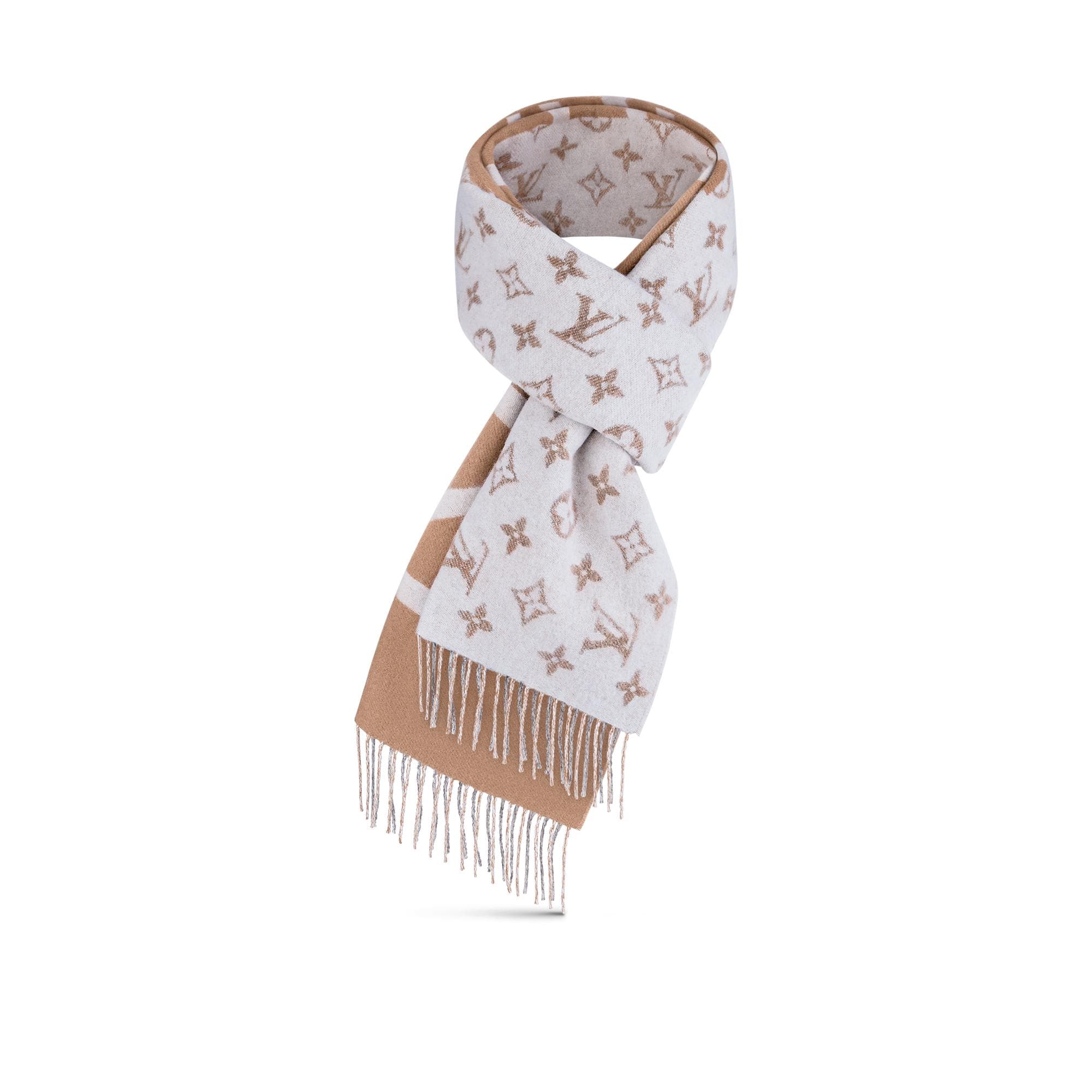 Monogram Split Scarf S00 in Men
