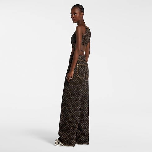 Monogram Straight-Cut Jeans in Women's Ready-to-Wear Trousers collections by Louis Vuitton (Product zoom)