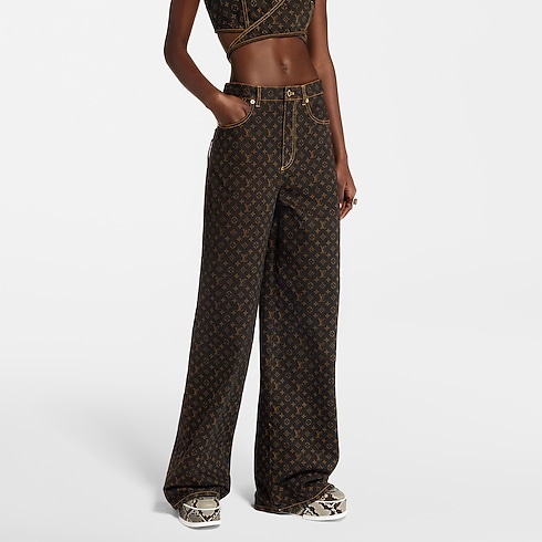 Monogram Straight-Cut Jeans in Women's Ready-to-Wear Trousers collections by Louis Vuitton (Product zoom)