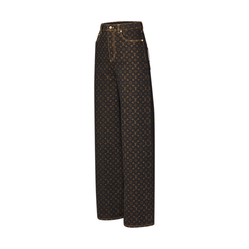 Monogram Straight-Cut Jeans in Women's Ready-to-Wear Trousers collections by Louis Vuitton (Product zoom)