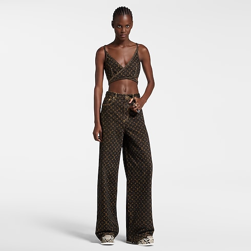 Monogram Straight-Cut Jeans in Women's Ready-to-Wear Trousers collections by Louis Vuitton (Product zoom)