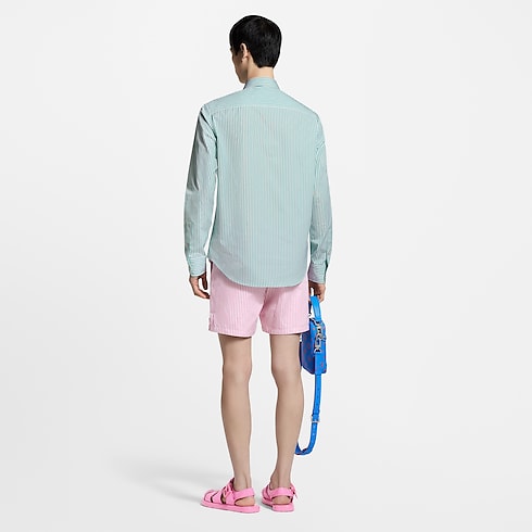 Monogram Striped Casual Shorts in Men's Ready-to-Wear Trousers collections by Louis Vuitton (Product zoom)