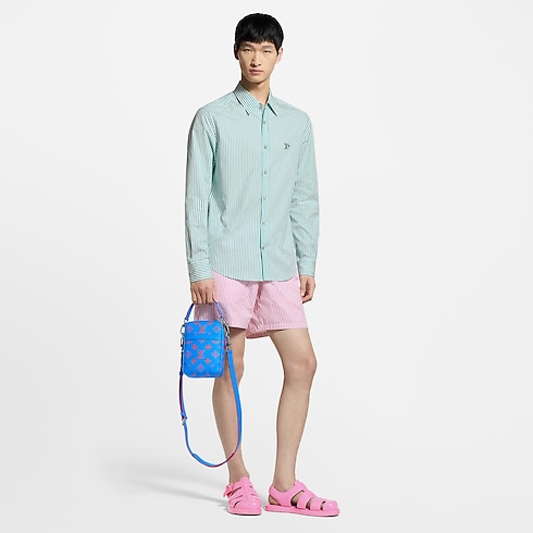 Monogram Striped Casual Shorts in Men's Ready-to-Wear Trousers collections by Louis Vuitton (Product zoom)