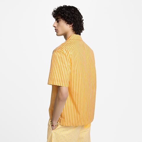Monogram Striped Patchwork Short-Sleeved Shirt in Men's Ready-to-Wear Shirts collections by Louis Vuitton (Product zoom)