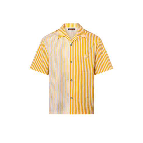 Monogram Striped Patchwork Short-Sleeved Shirt in Men's Ready-to-Wear Shirts collections by Louis Vuitton (Product zoom)