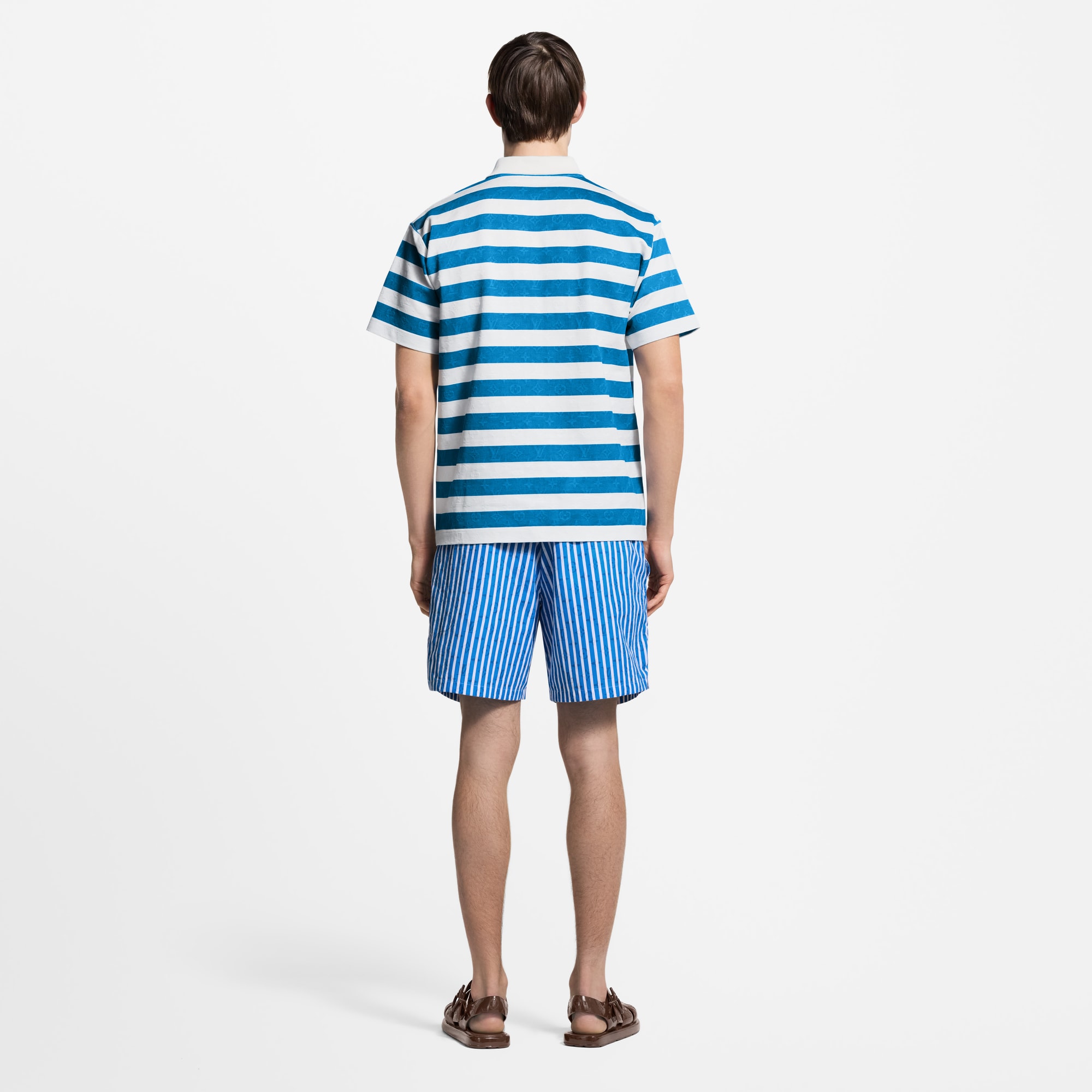 Monogram Striped Polo Shirt  in Men