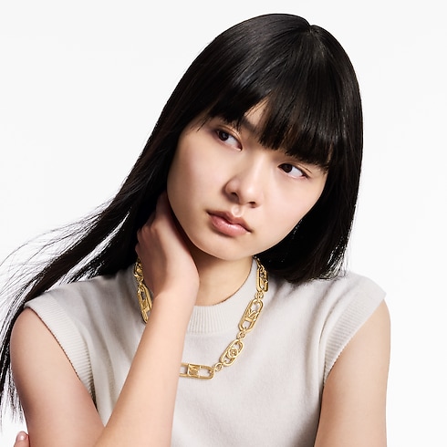 My LV Chain Necklace cropped worn view