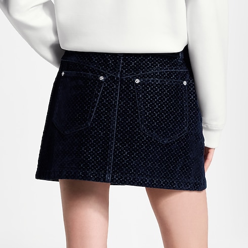 Nanogram Flocked Velvet Mini Skirt in Women's Ready-to-Wear New In Ready-to-wear collections by Louis Vuitton (Product zoom)