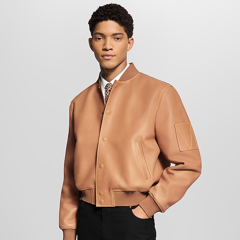 Natural Leather Varsity Blouson in Men's Ready-to-Wear Outerwear and Coats collections by Louis Vuitton (Product zoom)