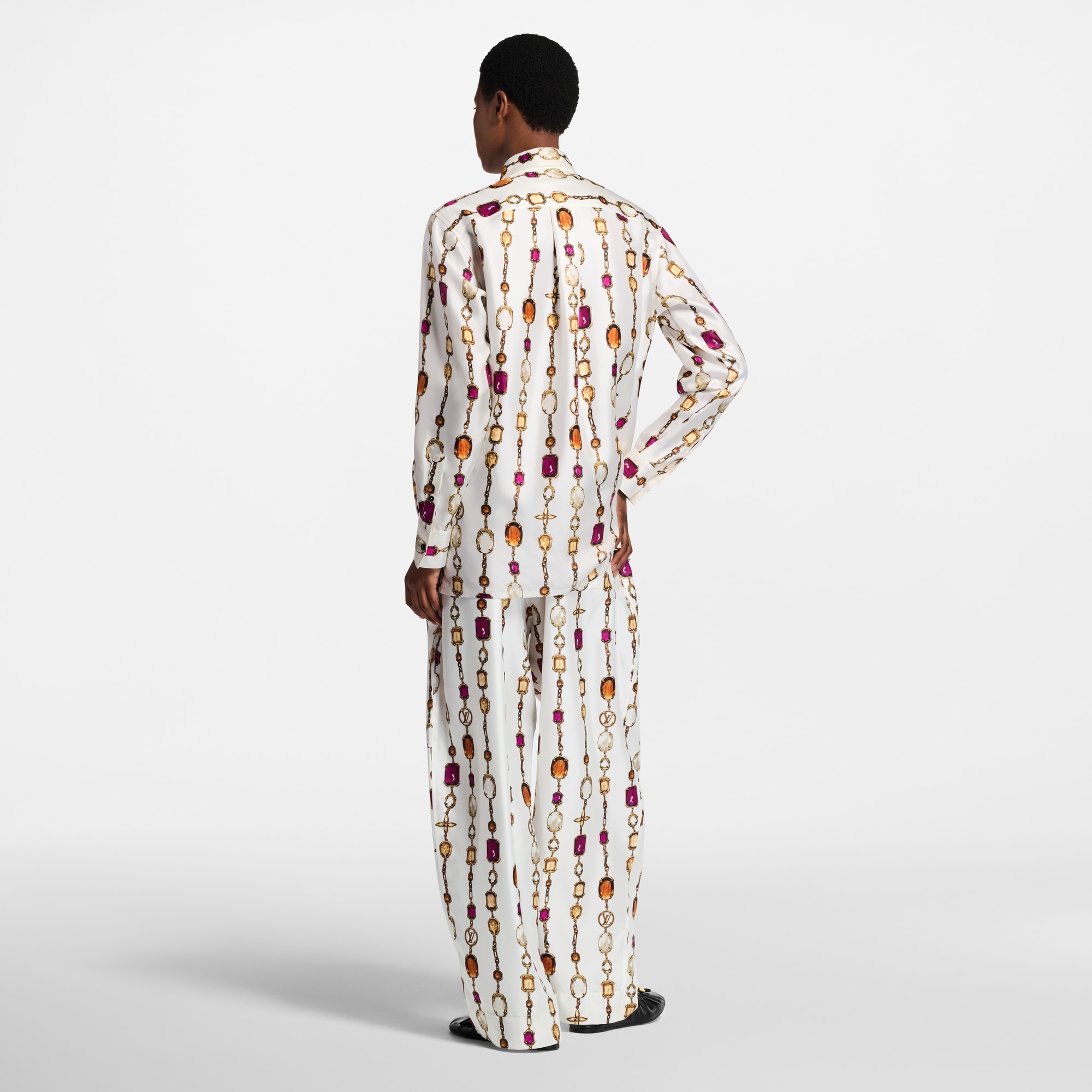 Necklace Print Pajama Pants  in Women