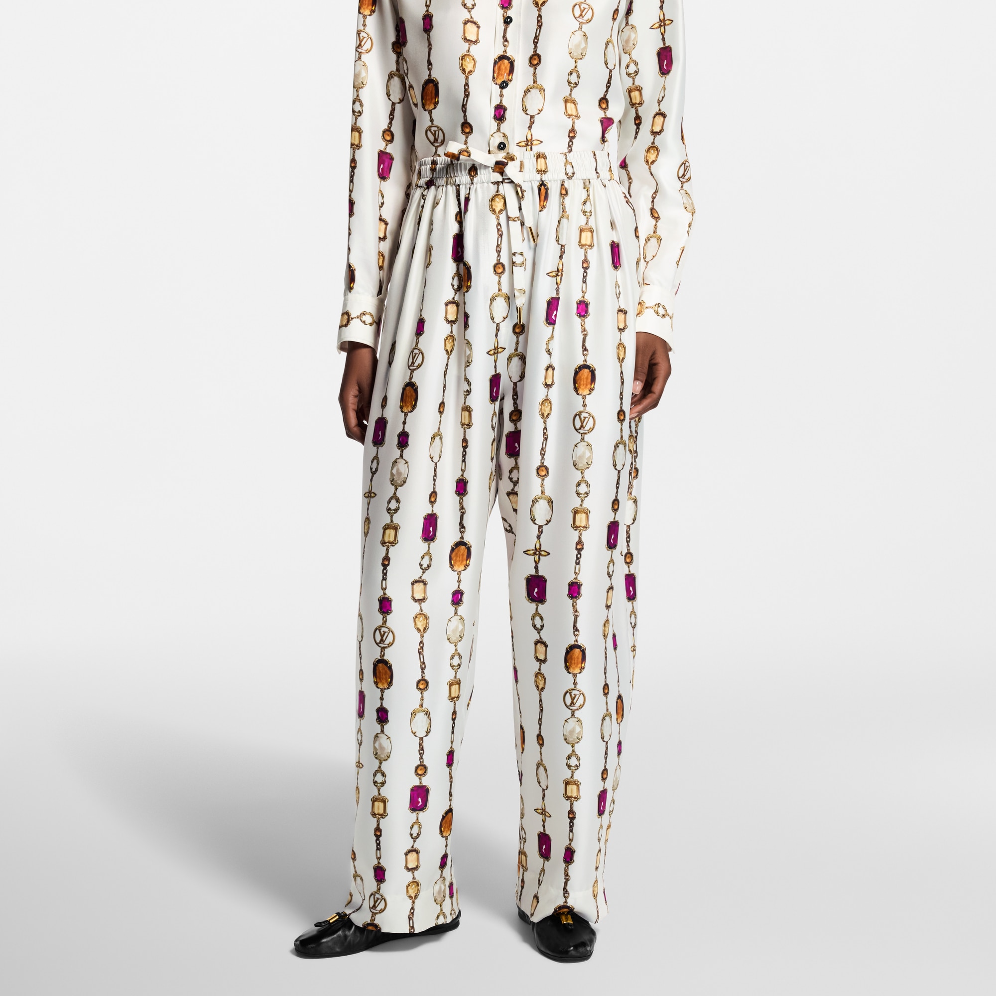 Necklace Print Pajama Pants  in Women