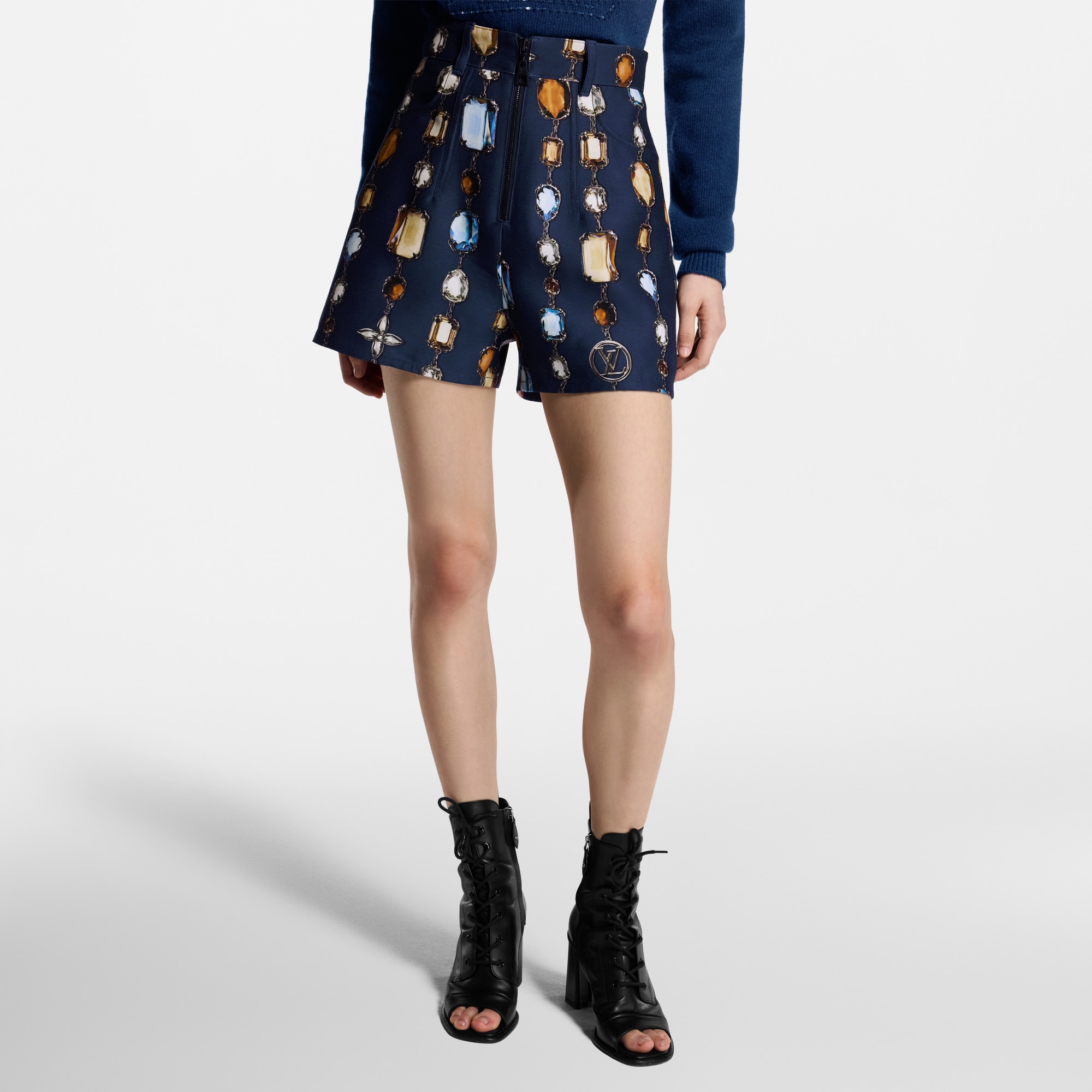 Necklace Print Tailored Shorts  in Women