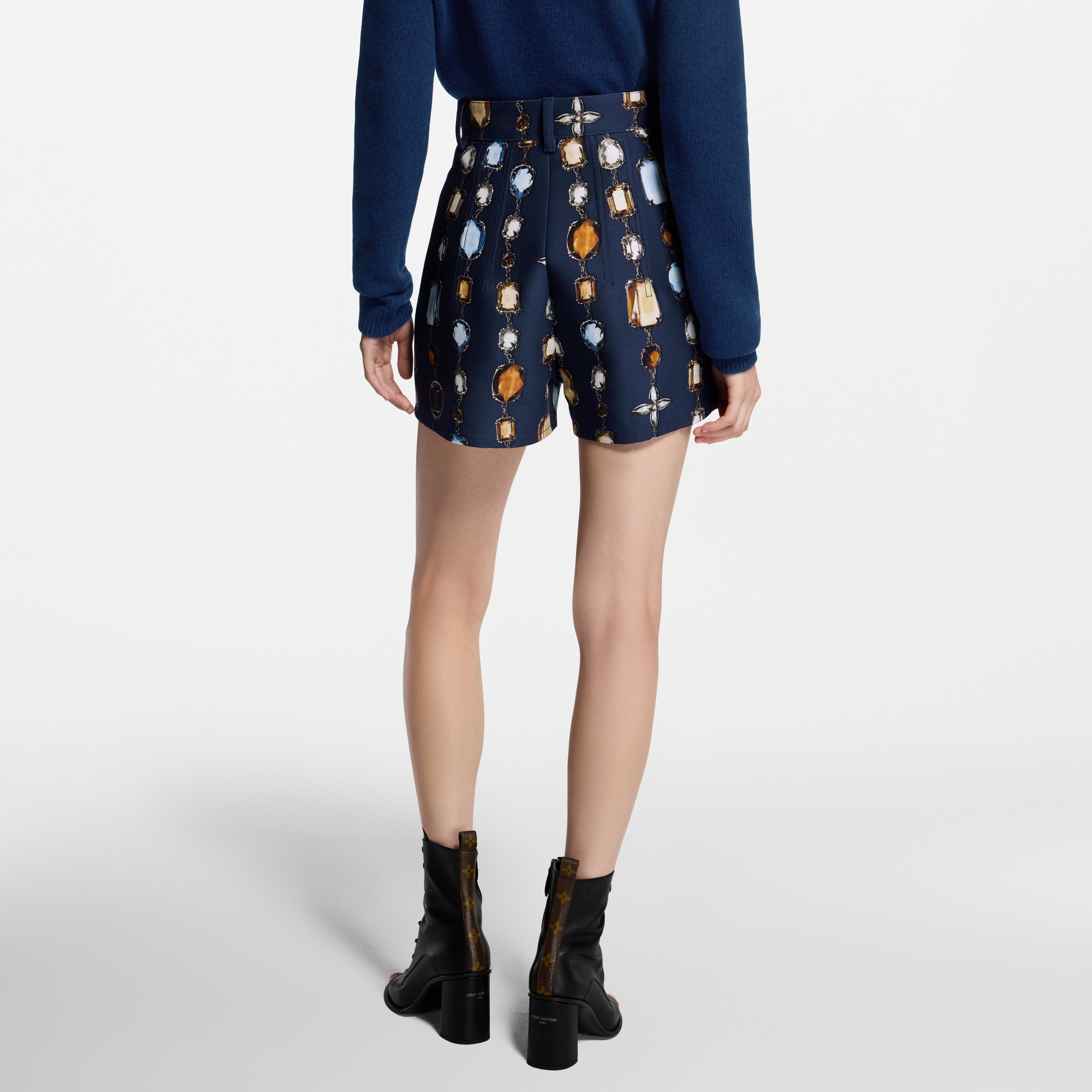 Necklace Print Tailored Shorts  in Women