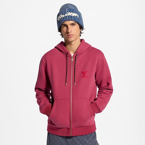 Needle-Punched Signature Zipped Hoodie in Men's Ready-to-Wear All Ready-to-Wear collections by Louis Vuitton (Product zoom)