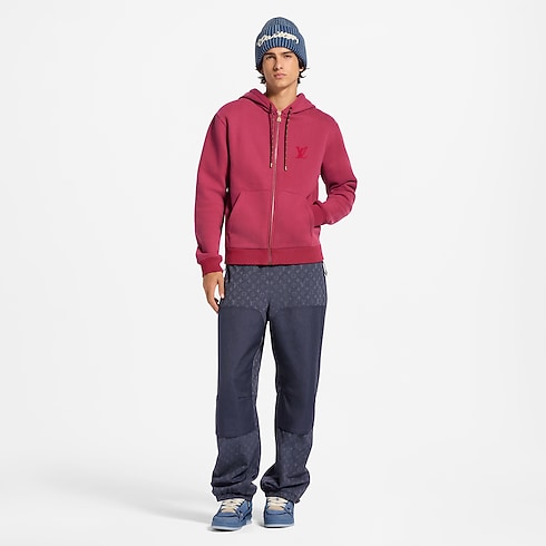 Needle-Punched Signature Zipped Hoodie in Men's Ready-to-Wear All Ready-to-Wear collections by Louis Vuitton (Product zoom)