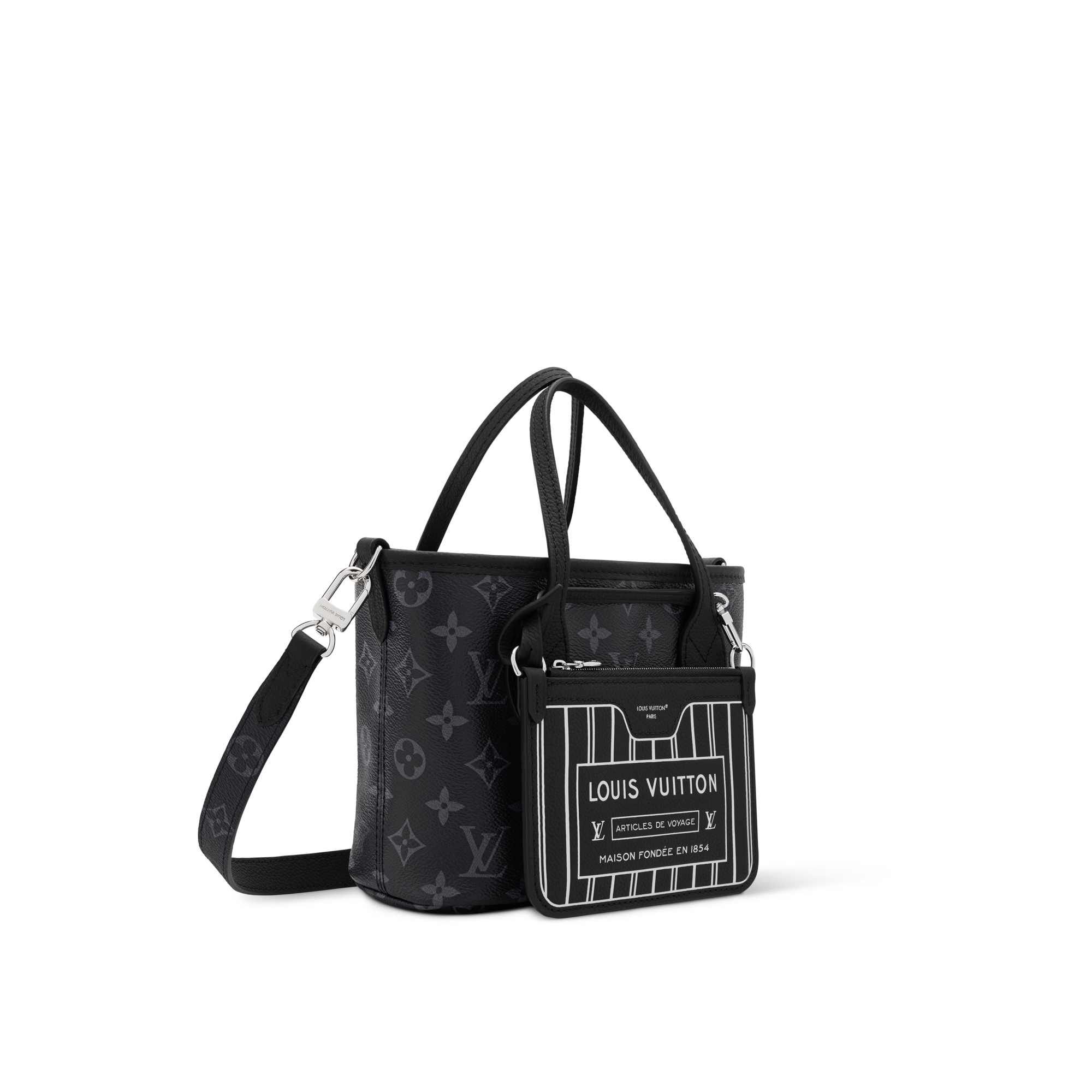 Neverfull Bandoulière Inside Out BB Monogram Eclipse in Bags and Small Leather Goods