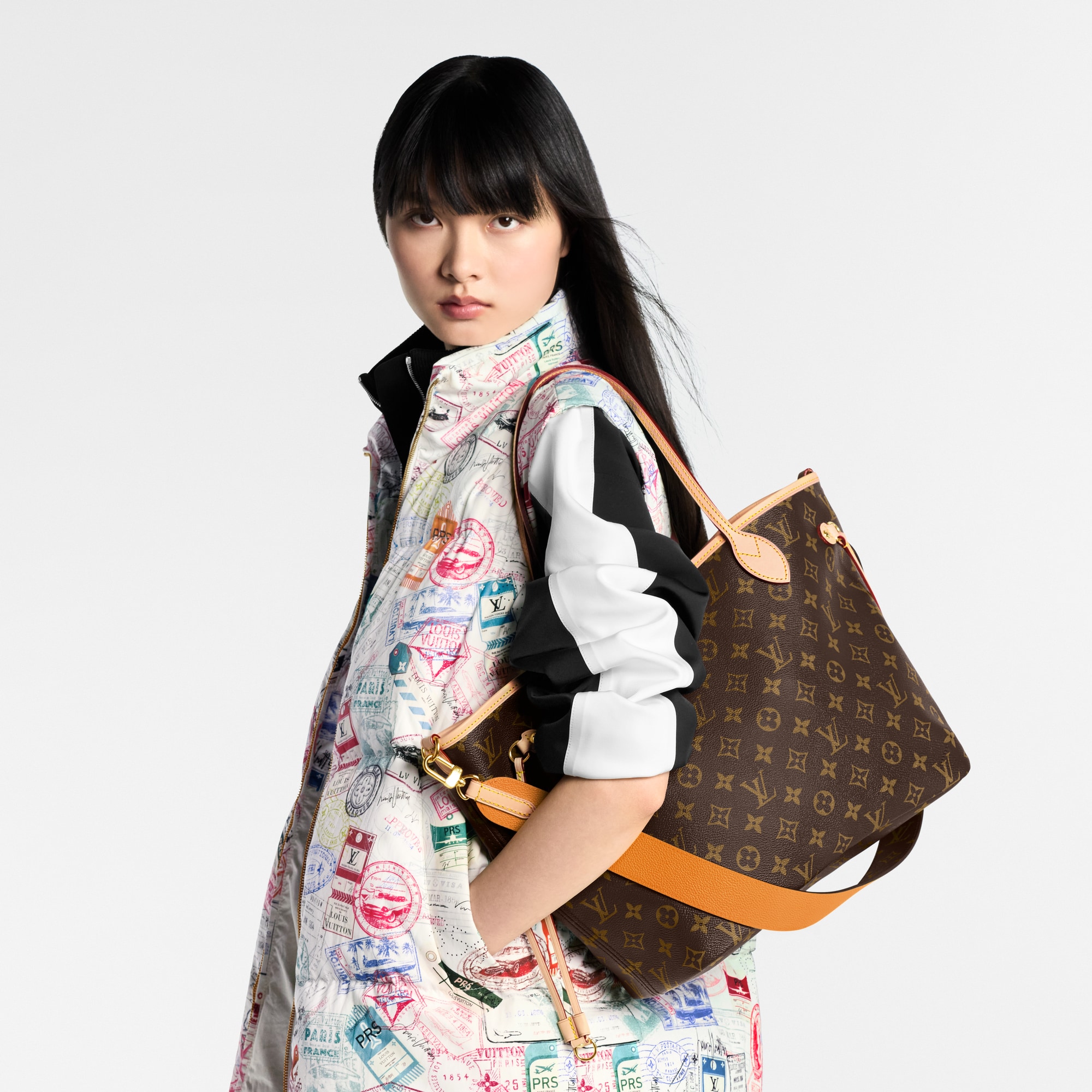 Neverfull Bandoulière Inside Out MM Monogram Canvas in Bags and Small Leather Goods