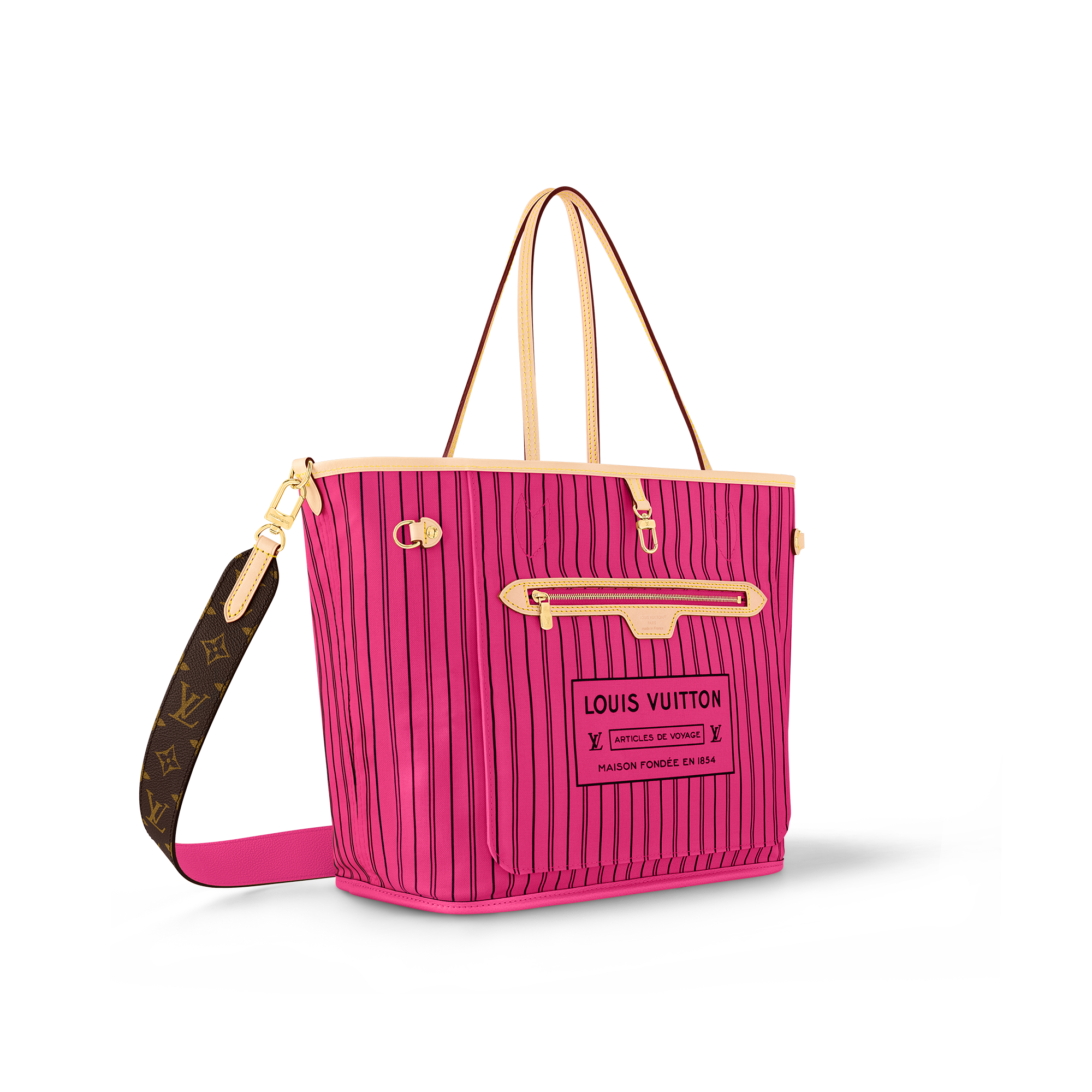 Neverfull Bandoulière Inside Out MM Monogram Canvas in Bags and Small Leather Goods