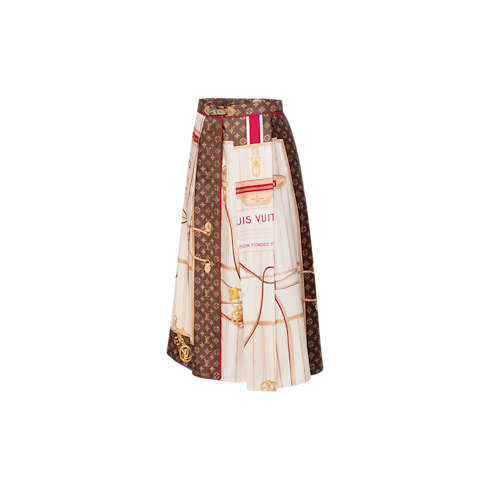 Neverfull Foulard Print Midi Skirt in Women's Ready-to-Wear Skirts and Shorts collections by Louis Vuitton (Product zoom)
