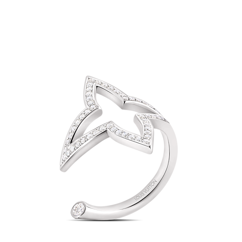 Ombre Blossom Open Ring, White Gold and Diamonds in Jewellery's Categories Rings collections by Louis Vuitton (Product zoom)