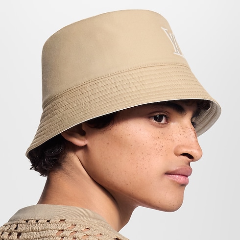 Only LV Bucket Hat S00 in Men's Accessories Hats, Beanies and Gloves collections by Louis Vuitton (Product zoom)