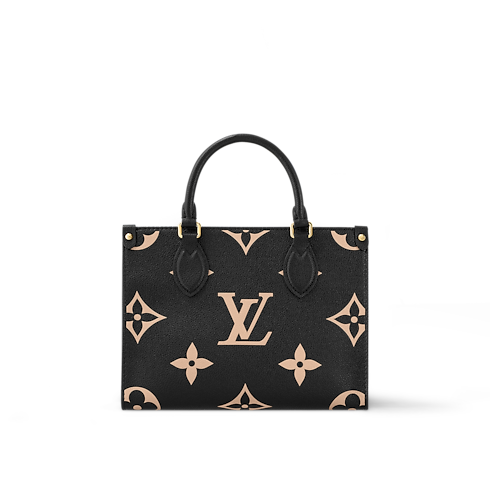 Onthego PM Tote Bag Bicolour Monogram Empreinte Leather in Women's Handbags All Collections collections by Louis Vuitton (Product zoom)