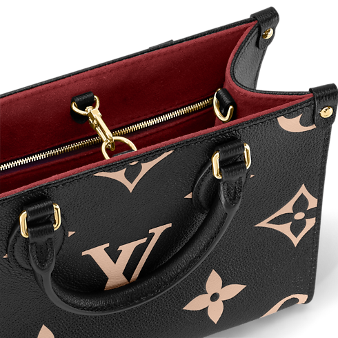 Onthego PM Tote Bag Bicolour Monogram Empreinte Leather in Women's Handbags All Collections collections by Louis Vuitton (Product zoom)