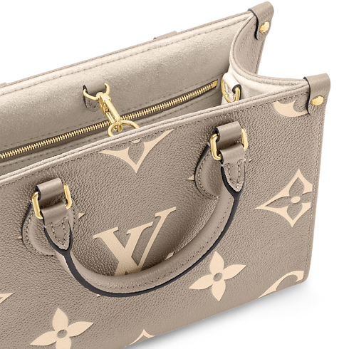 Onthego PM Tote Bag Bicolour Monogram Empreinte Leather in Women's Handbags All Collections collections by Louis Vuitton (Product zoom)