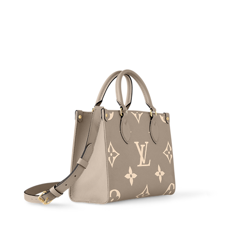 Onthego PM Tote Bag Bicolour Monogram Empreinte Leather in Women's Handbags All Collections collections by Louis Vuitton (Product zoom)