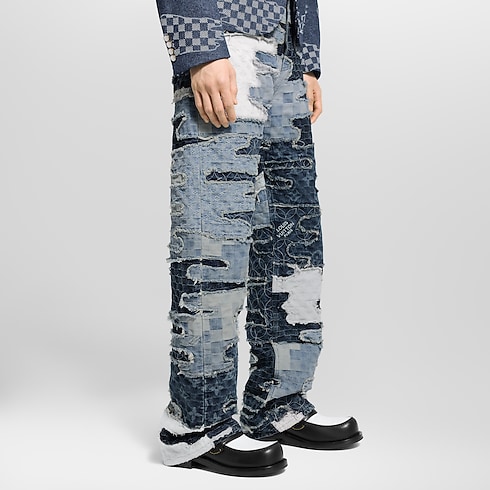 Patchwork Denim Skate Pants in Men's Ready-to-Wear Denim Collection collections by Louis Vuitton (Product zoom)